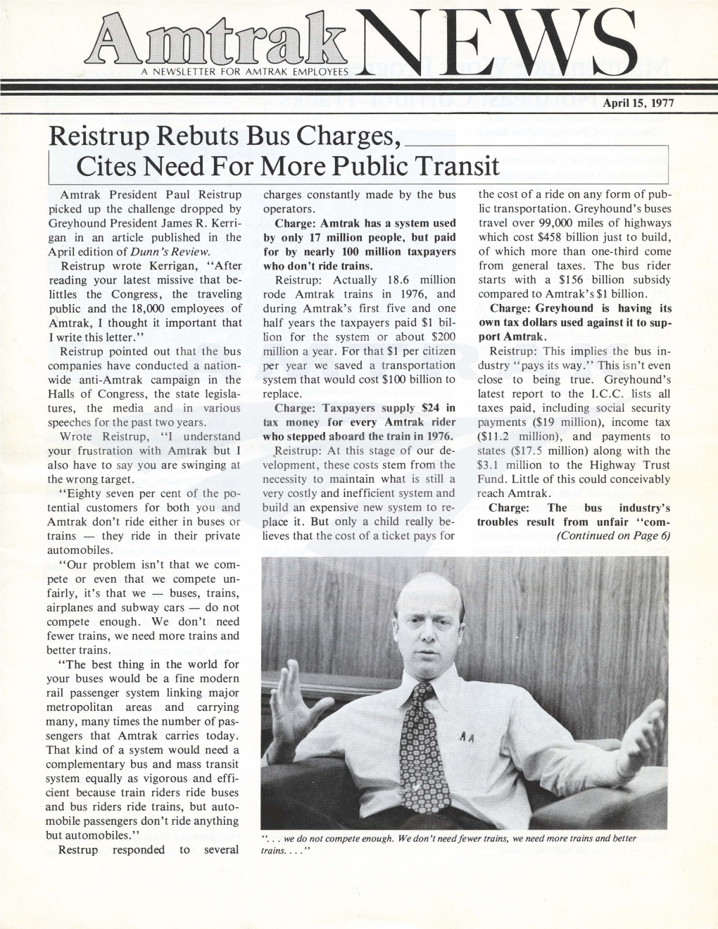 Reistrup Rebuts Bus Charges, ___