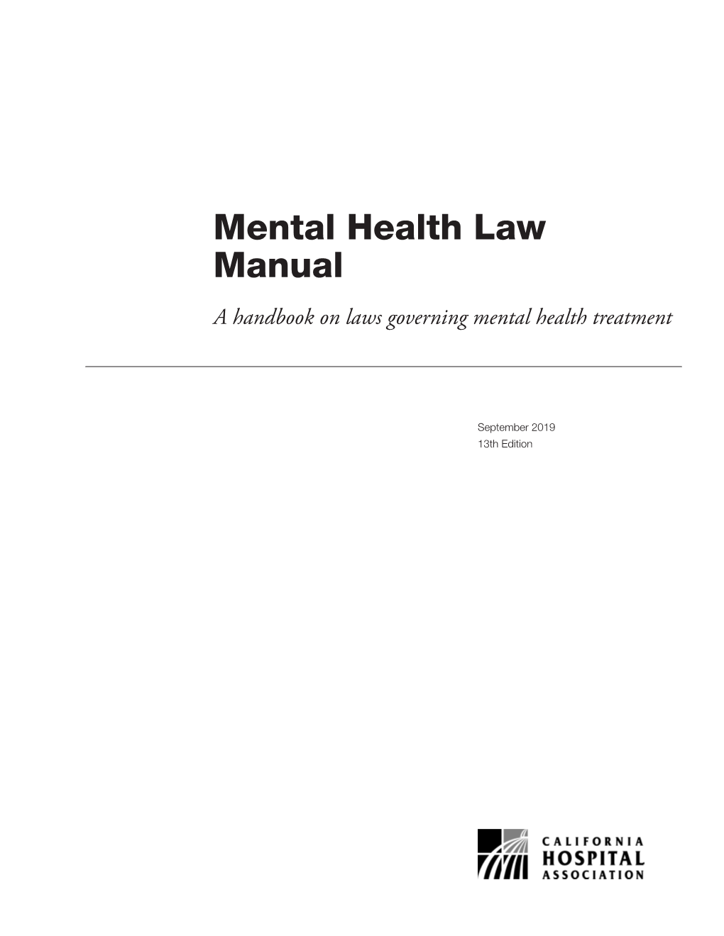 Mental Health Law Manual