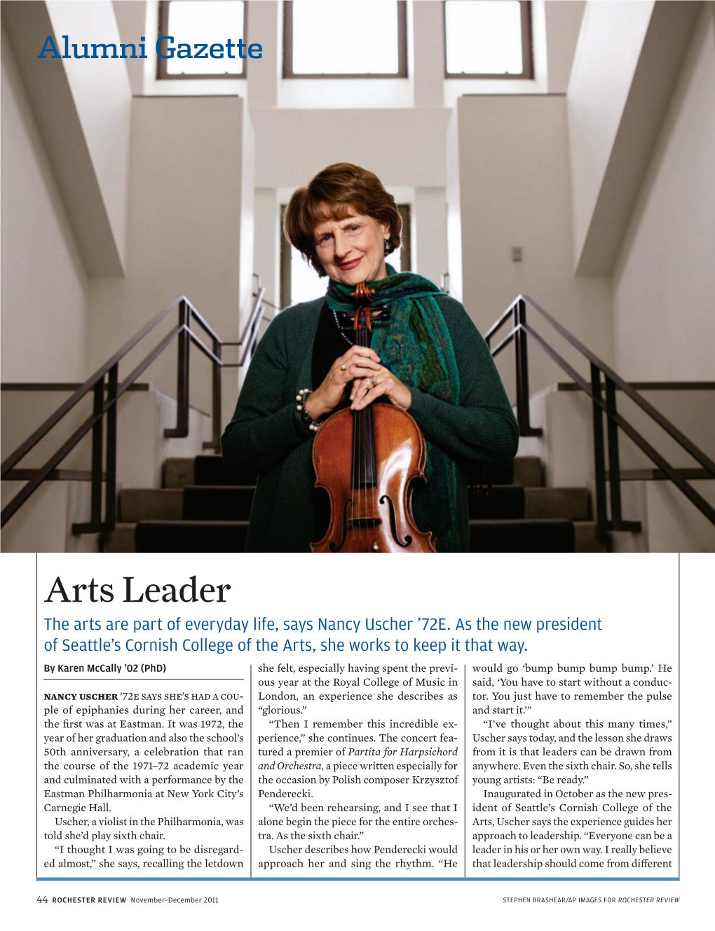 Arts Leader the Arts Are Part of Everyday Life, Says Nancy Uscher ’72E