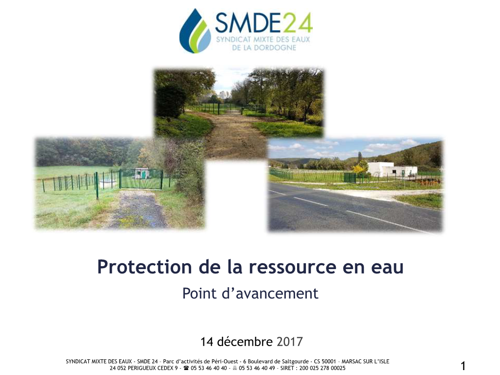 Présentation « Protection De La Ressource