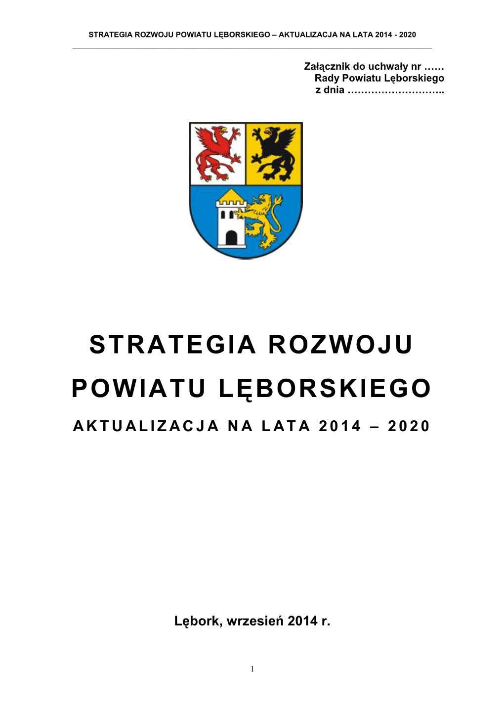Strategia Rozwoju Powiatu Lęboorskiego Na Lata 2007 – 20013