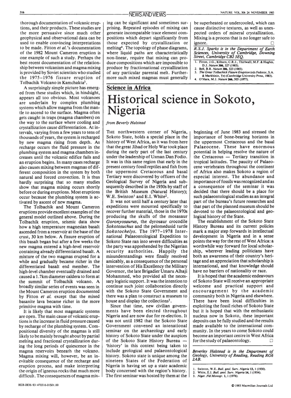 Historical Science in Sokoto, Nigeria