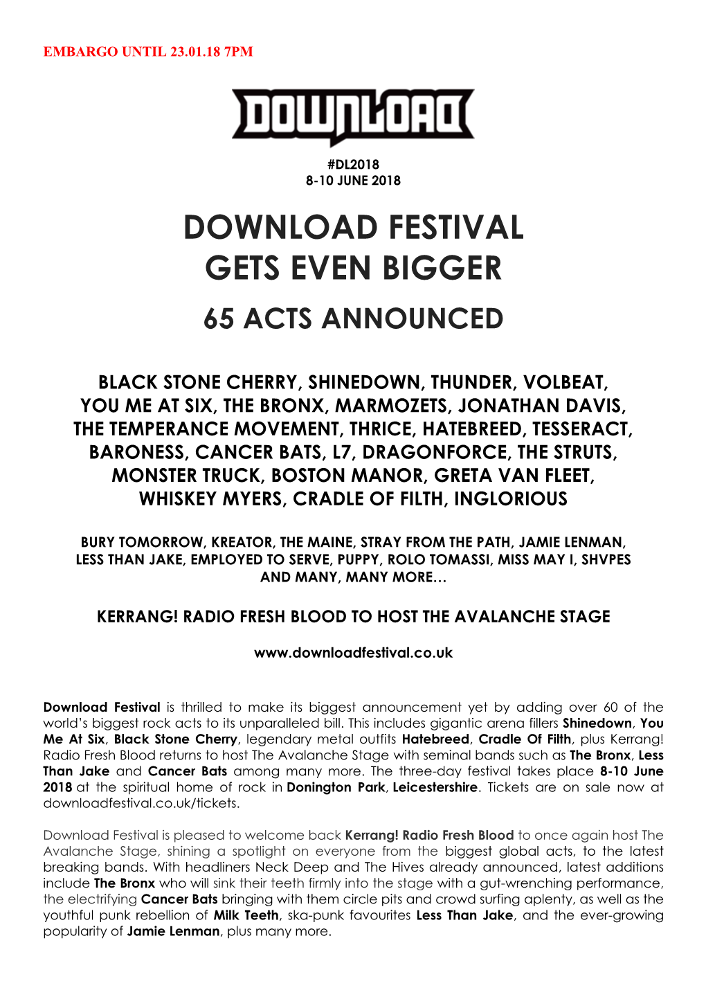 Download Festival Gets Even Bigger