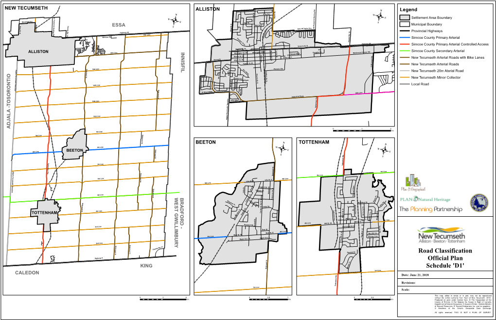 Road Classification Official Plan Schedule 'D1'