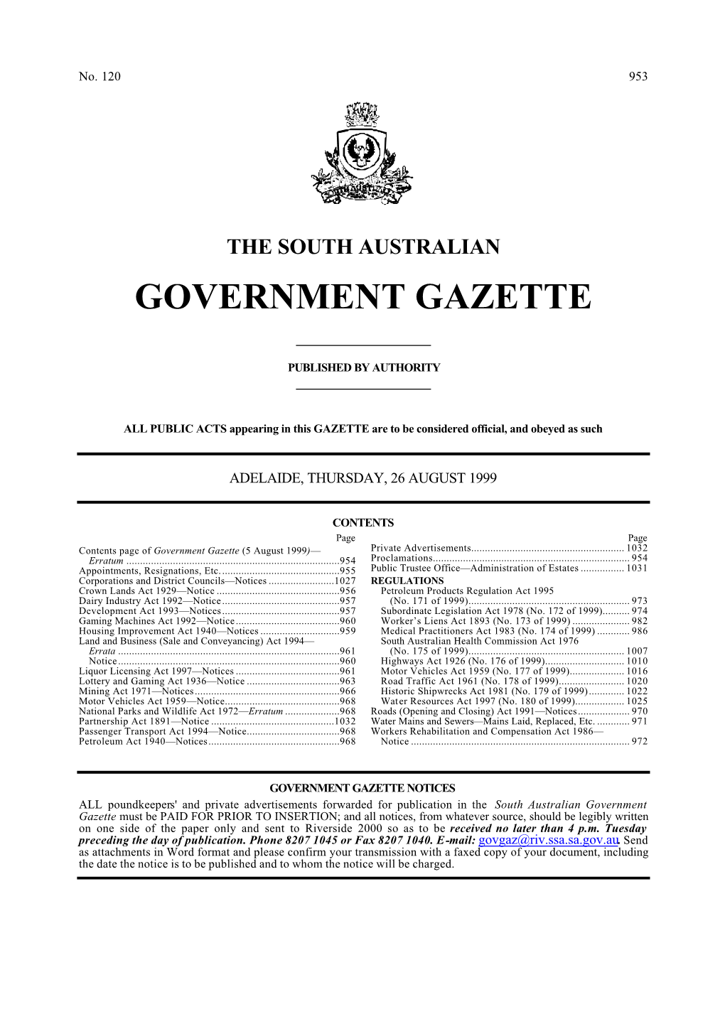 Government Gazette