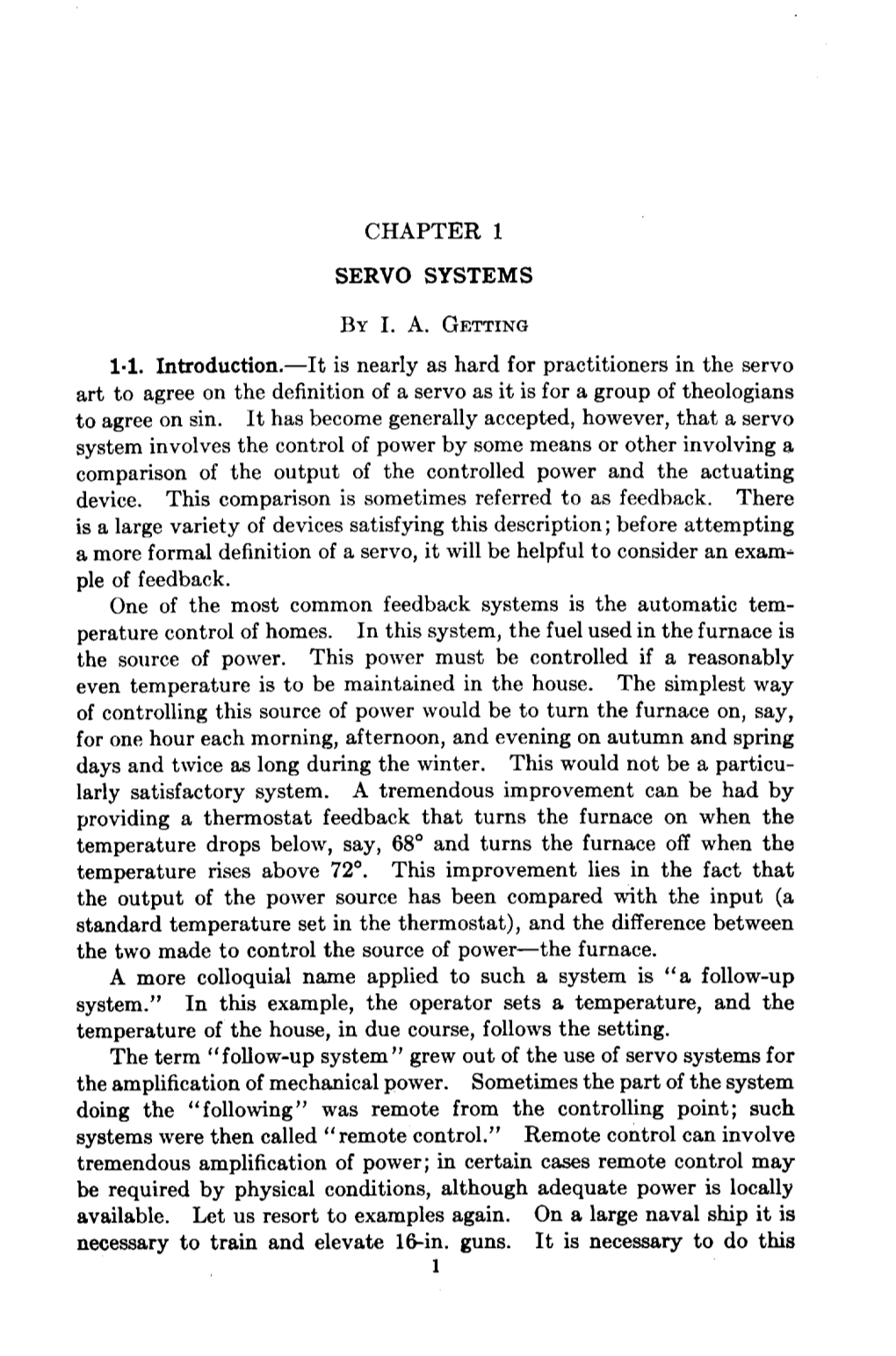 Theory of Servomechanisms 1946