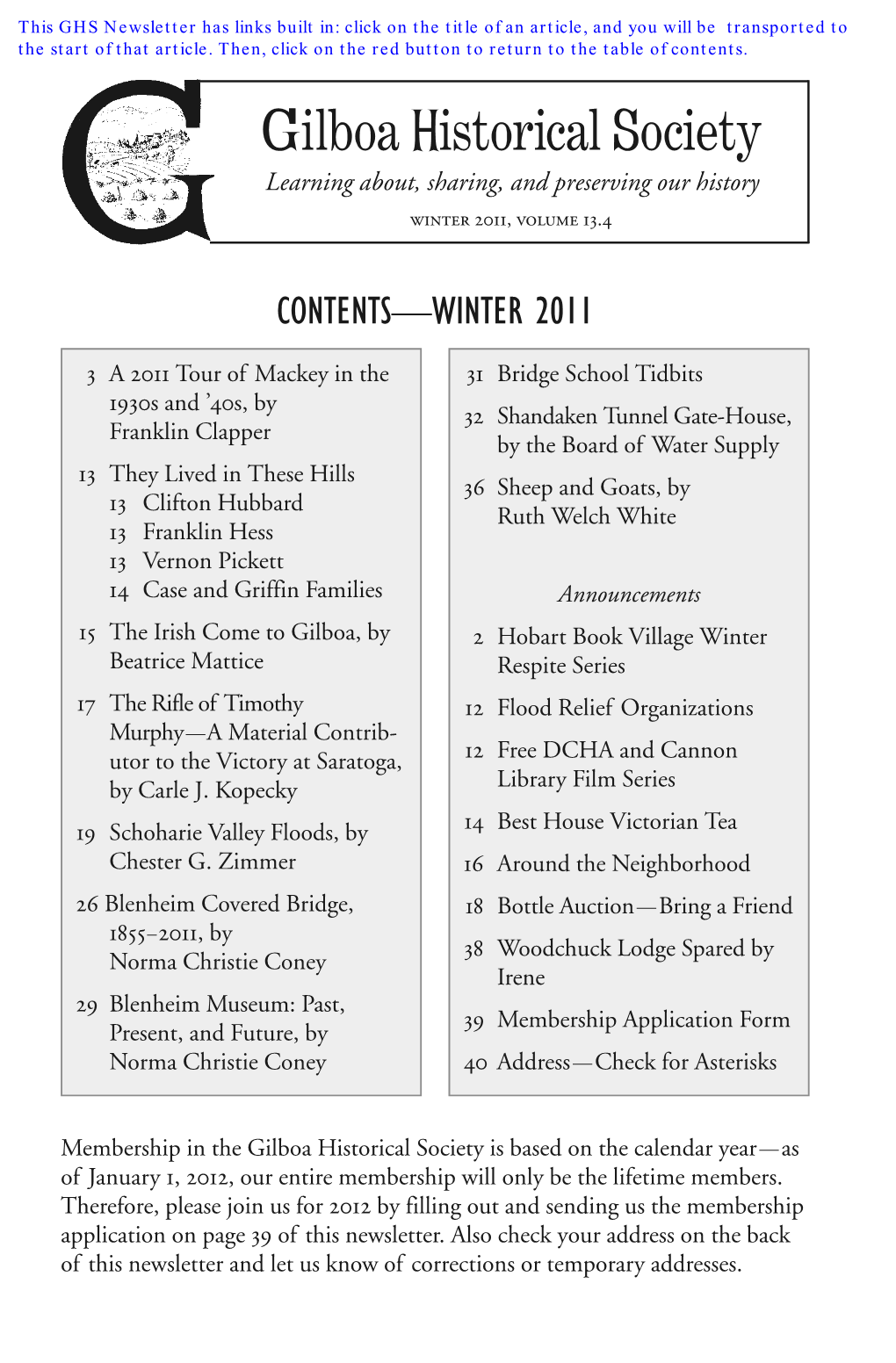 Volume 13.4 Winter 2011
