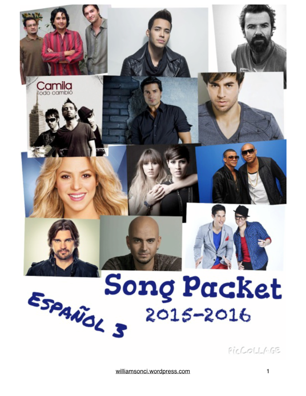 SP3 Song Packet 15-16 Website