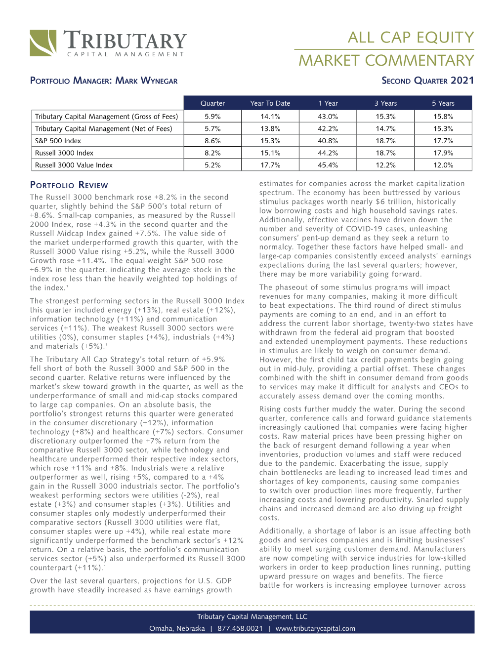 All Cap Equity Commentary (PDF)