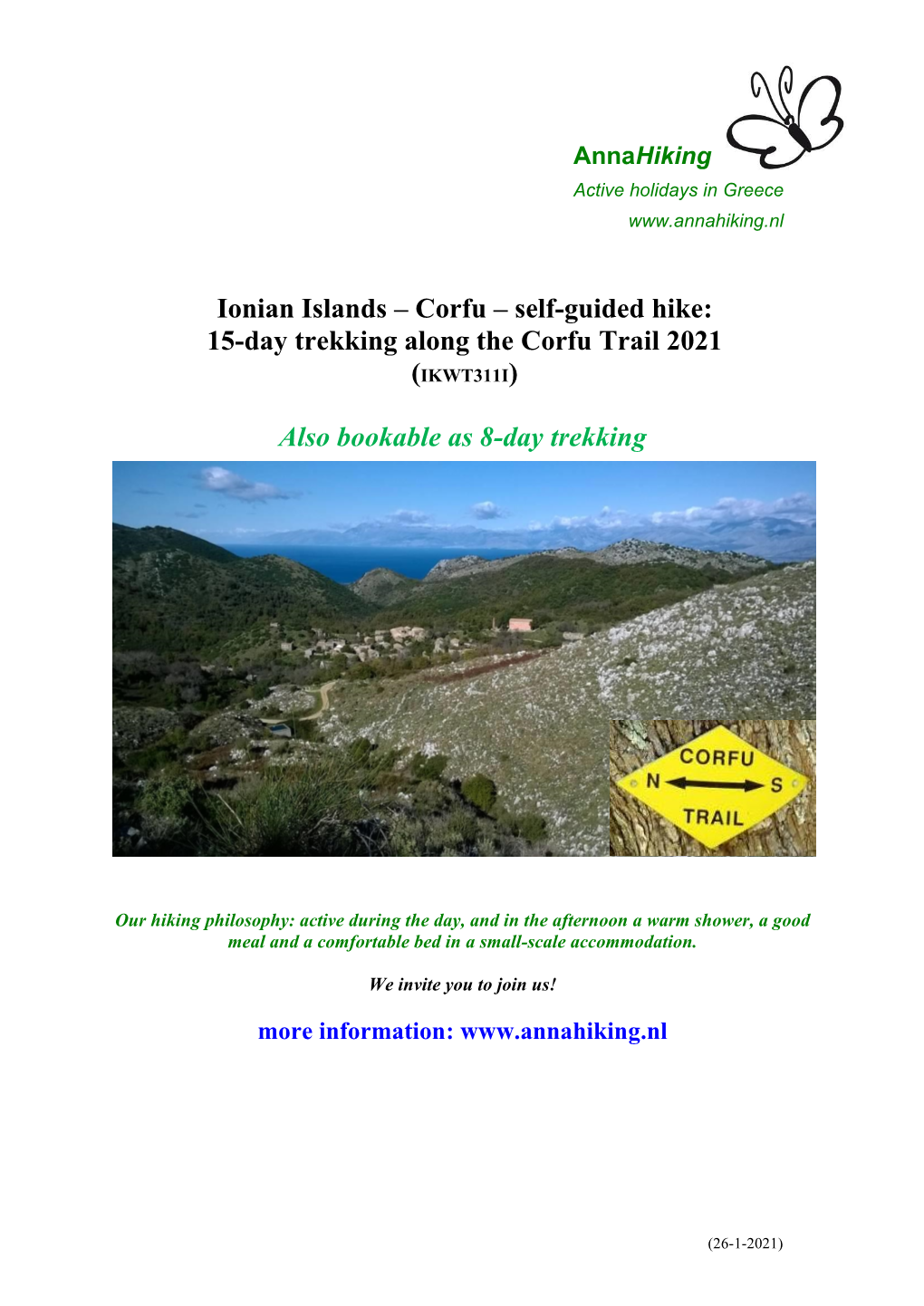 15-Day Trekking Along the Corfu Trail 2021 (IKWT311I)