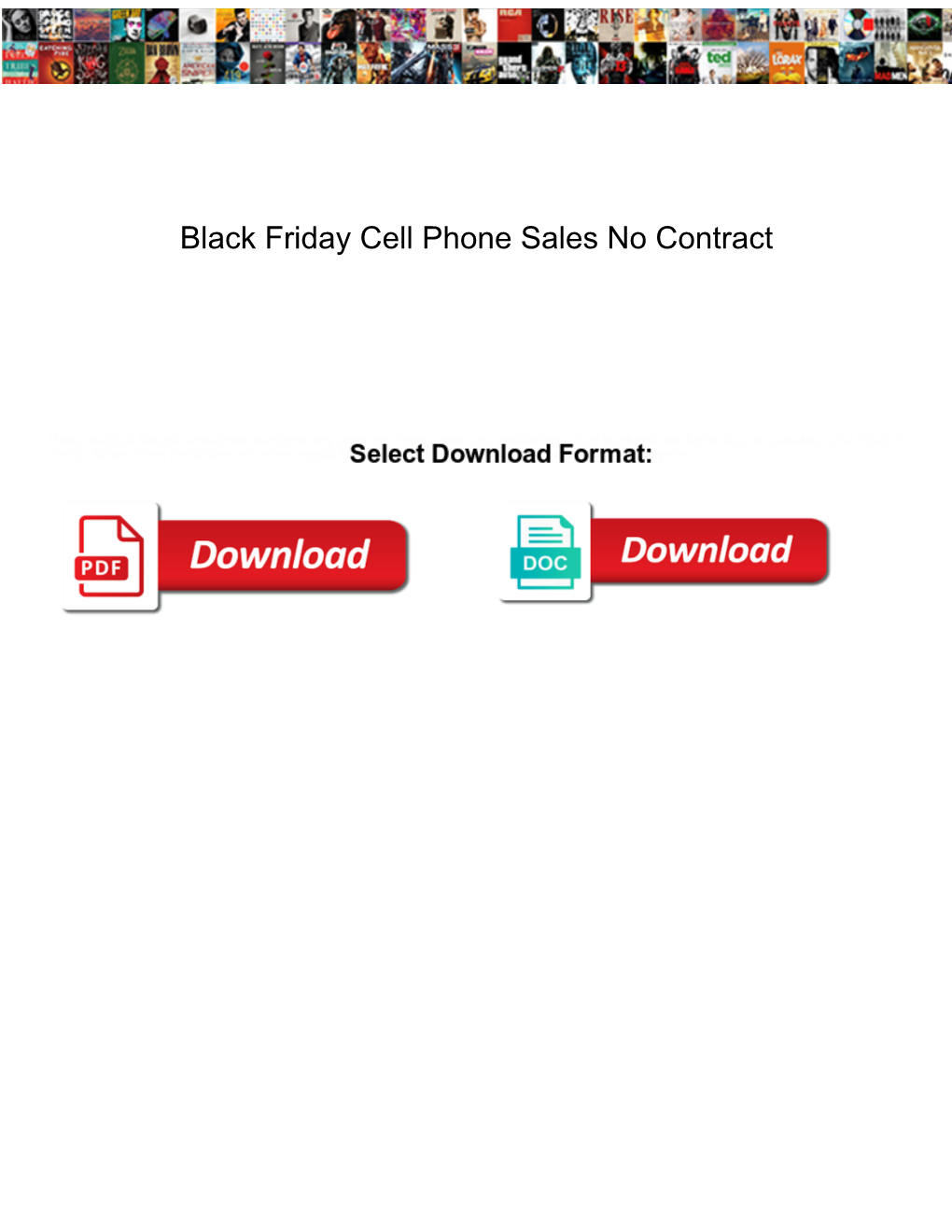 Black Friday Cell Phone Sales No Contract