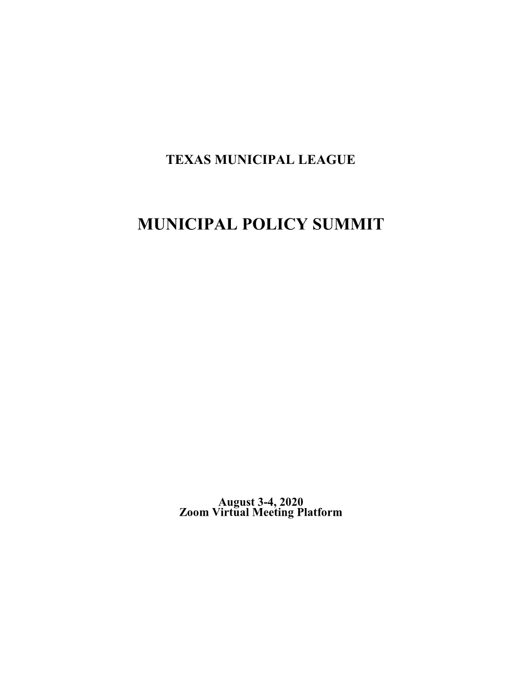 Policy Summit Packet