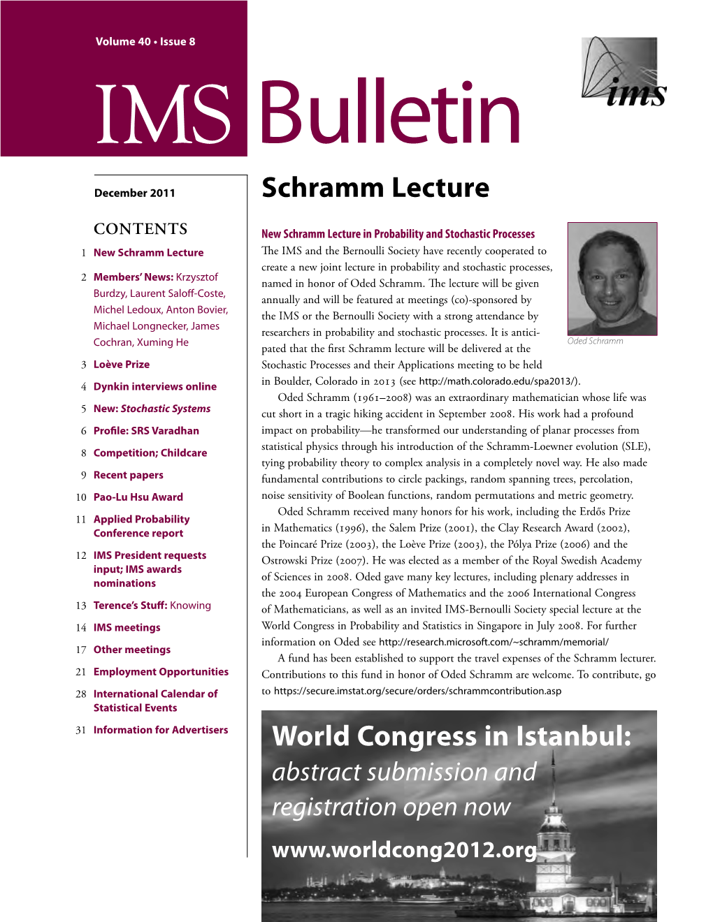 IMS Bulletin 40(8)