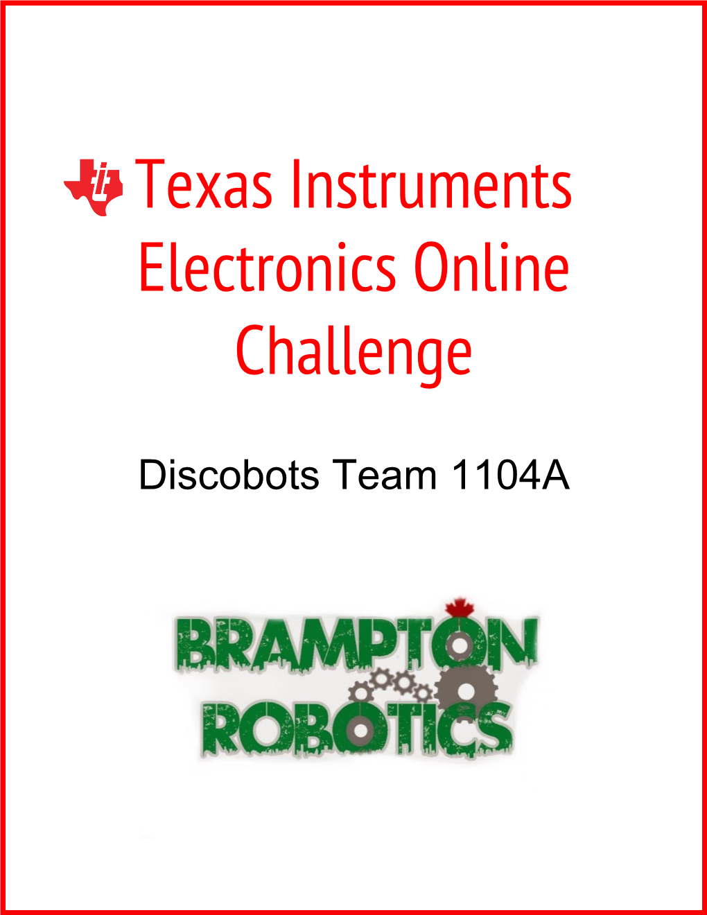 Texas Instruments Electronics Online Challenge