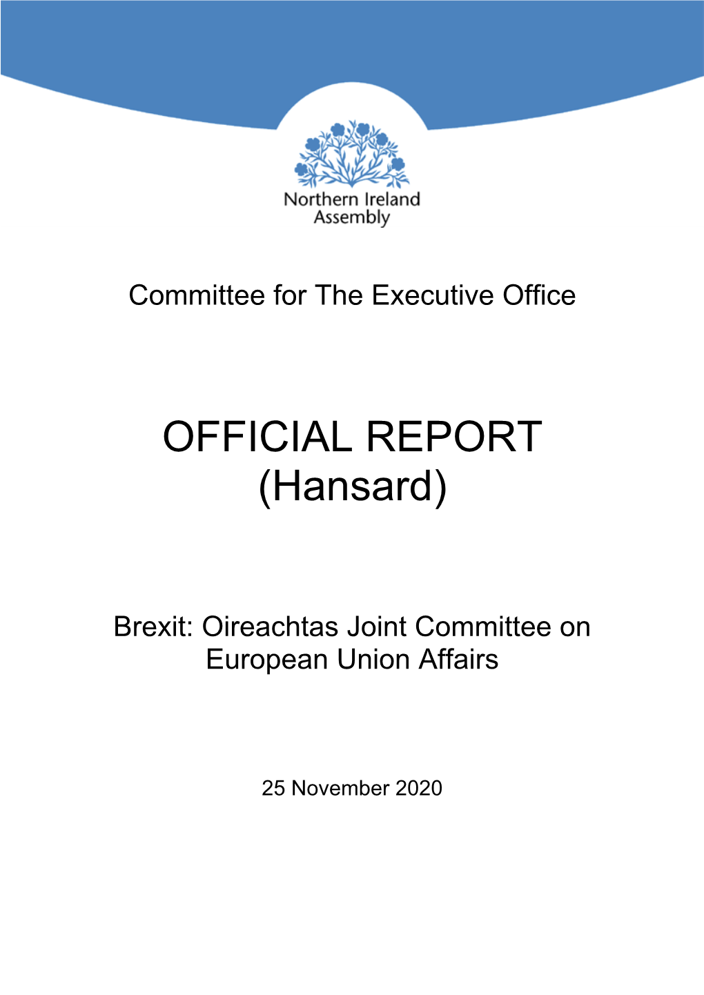 Brexit: Oireachtas Joint Committee on European Union Affairs