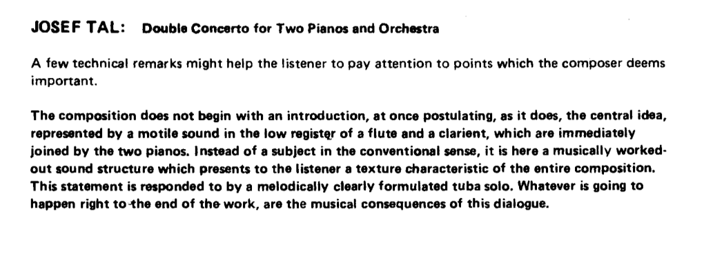 Double Concerto for Two Pianos and Orchestra a Few