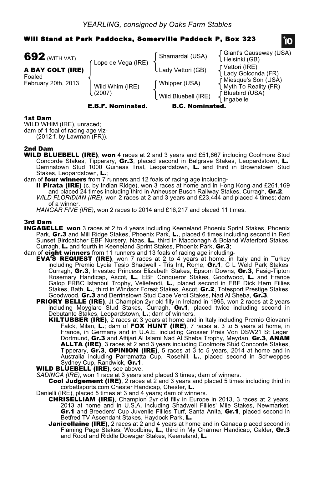 Tattersalls October Yearling Sale Book 1