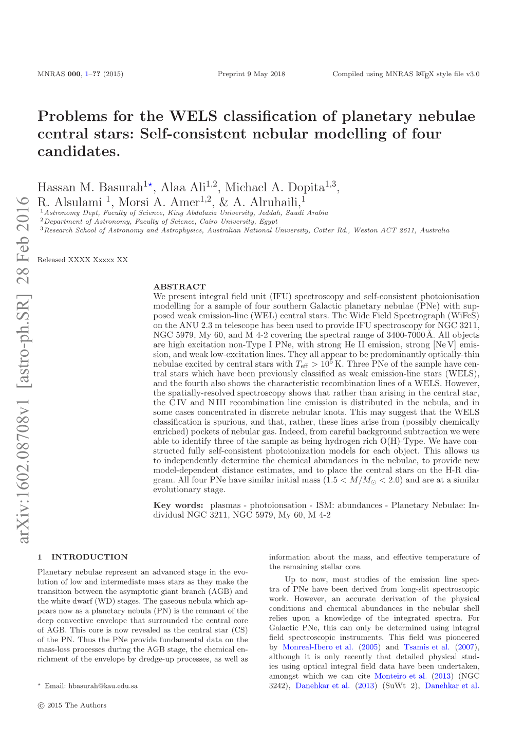 Problems for the WELS Classification of Planetary Nebulae Central Stars