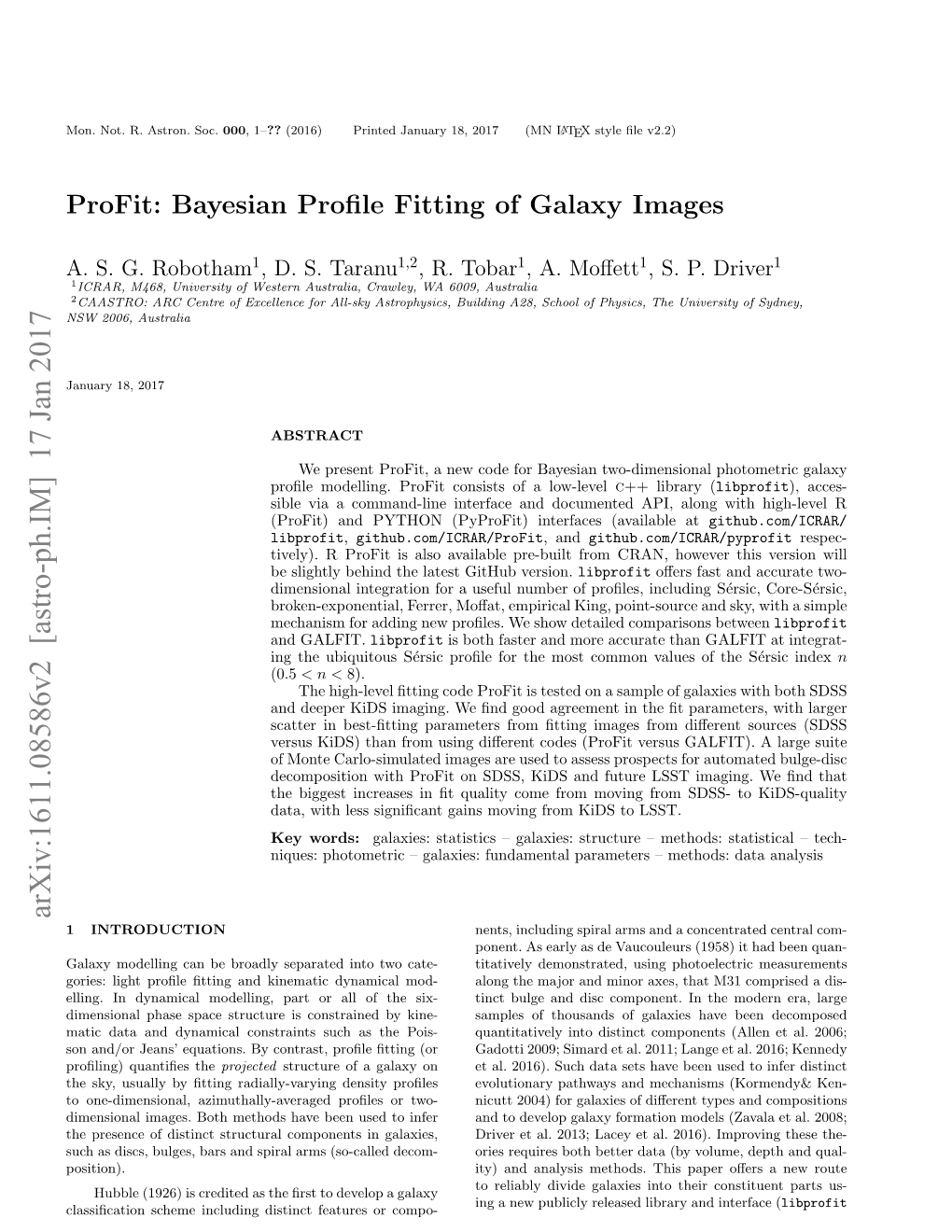 Profit: Bayesian Profile Fitting of Galaxy Images