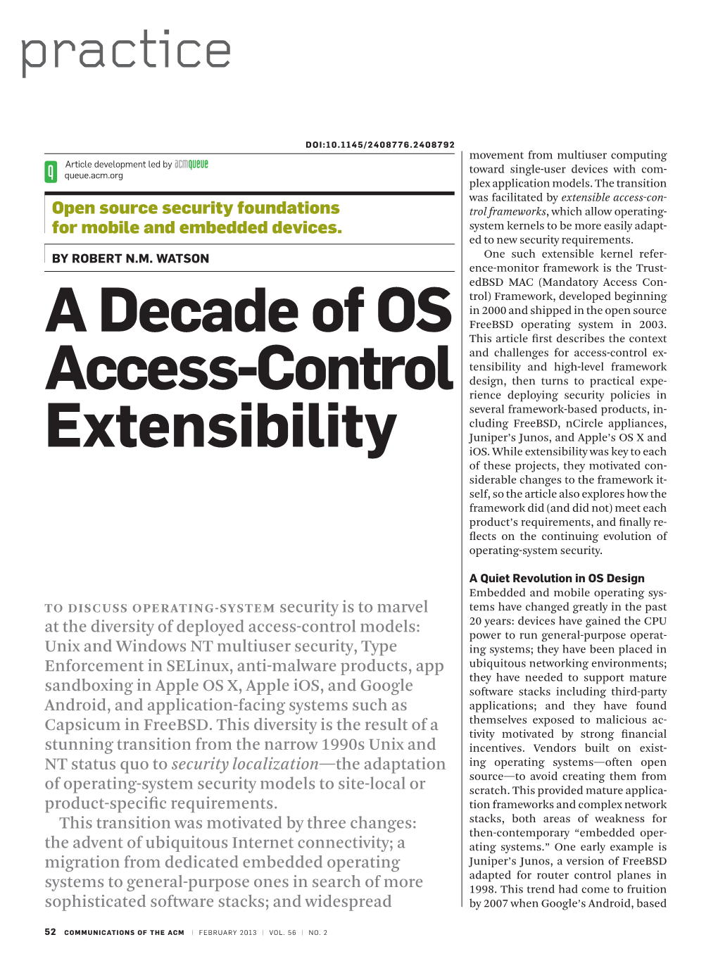 A Decade of OS Access-Control Extensibility