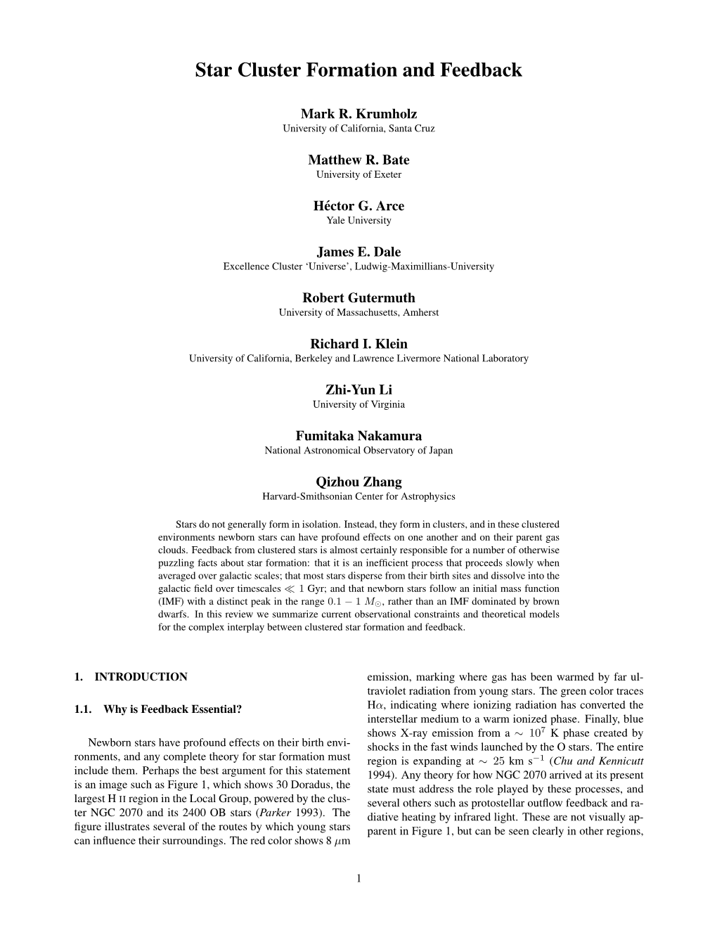 Star Cluster Formation and Feedback