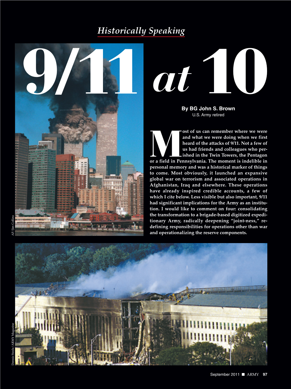 Historically Speaking 9/11 at 10 by BG John S