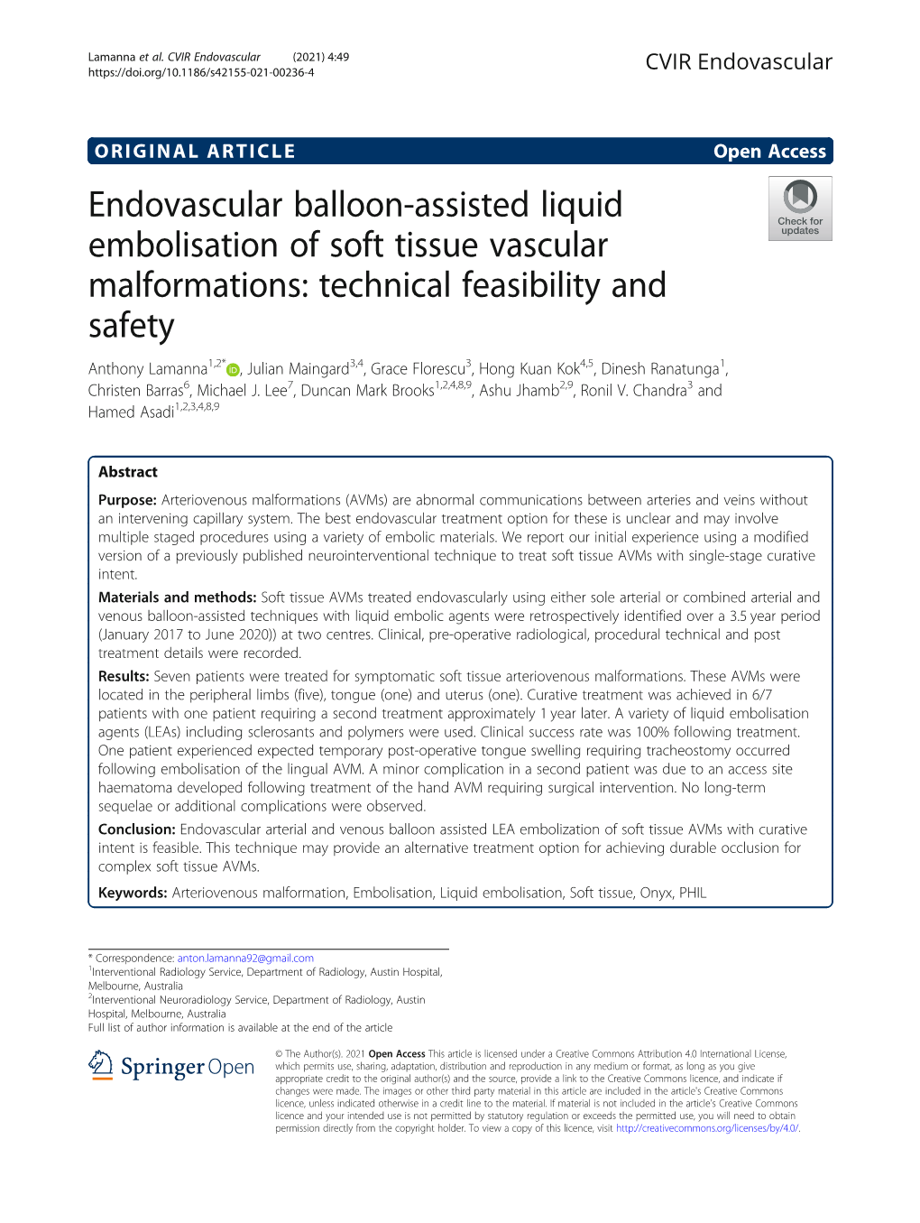 Endovascular Balloon-Assisted Liquid Embolisation of Soft Tissue Vascular Malformations