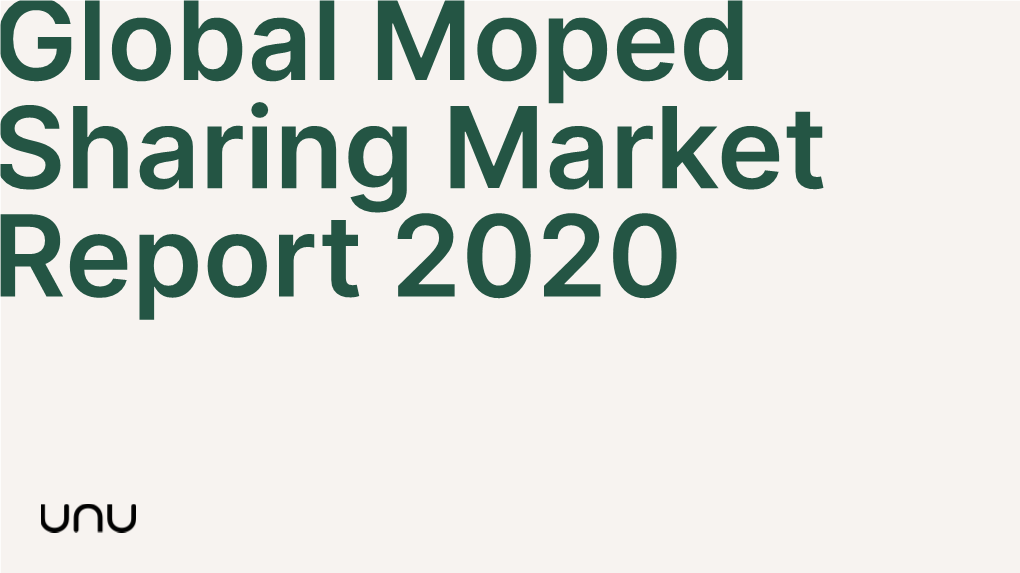 Sharing Market Report 2020 3 Intro & Overview