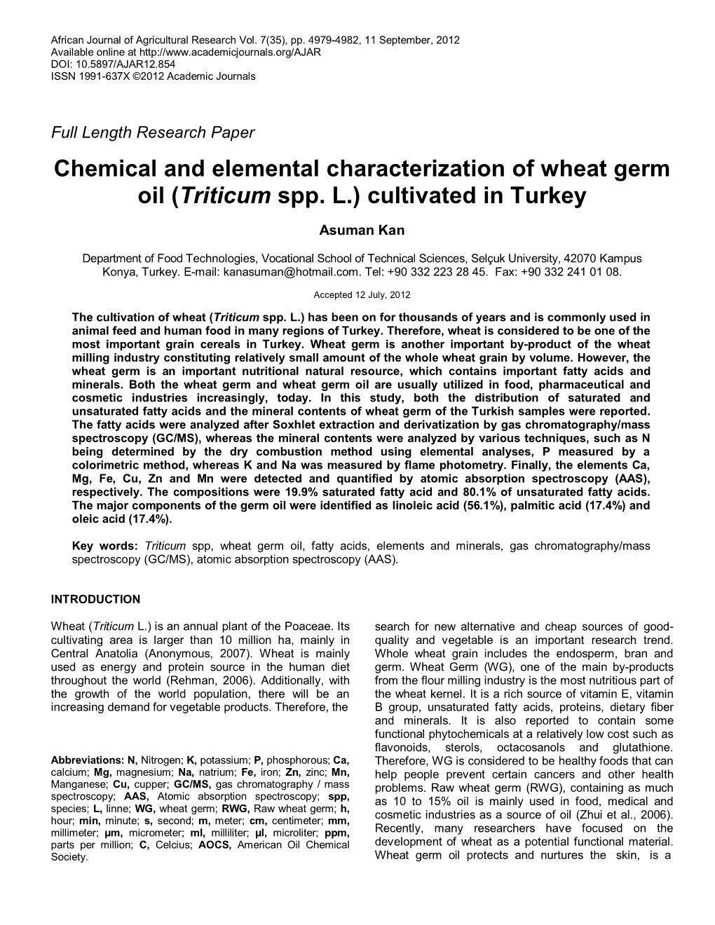 The Use and Importance As Industrial of Wheat Germ