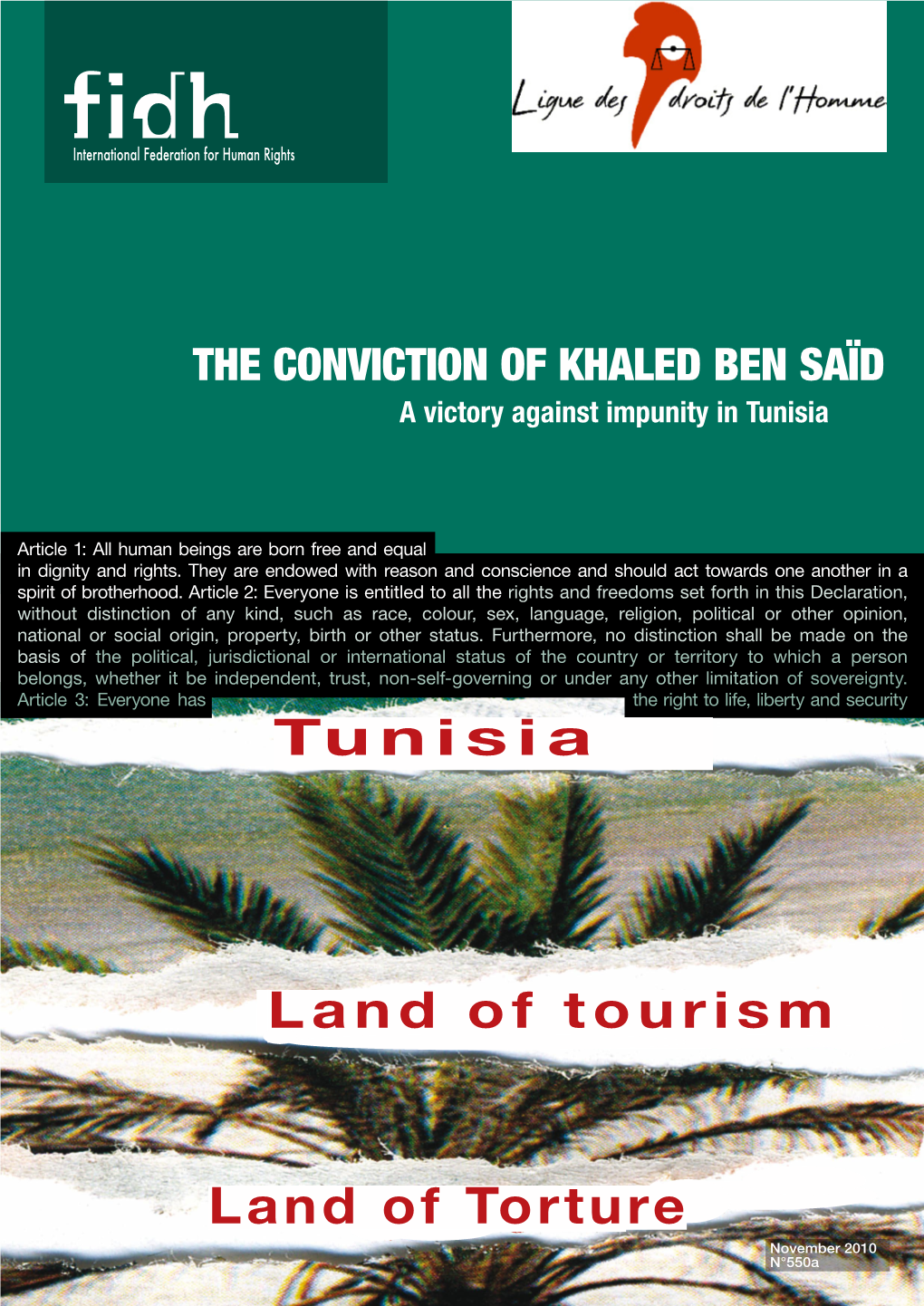 CONVICTION of KHALED BEN SAÏD a Victory Against Impunity in Tunisia
