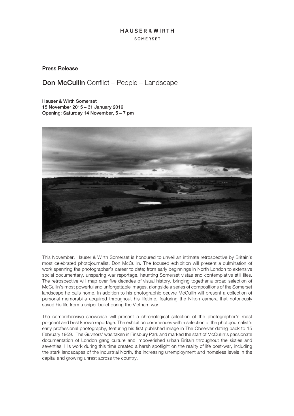 Don Mccullin Conflict – People – Landscape
