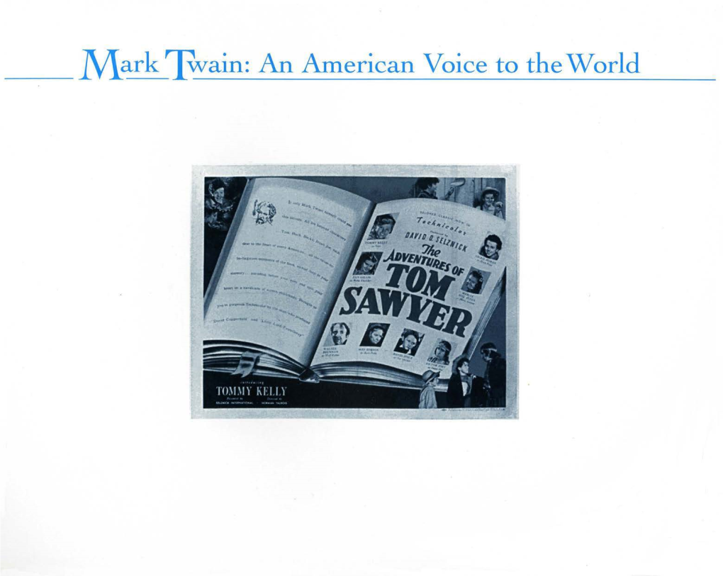 Mark Twain: an American Voice to the World