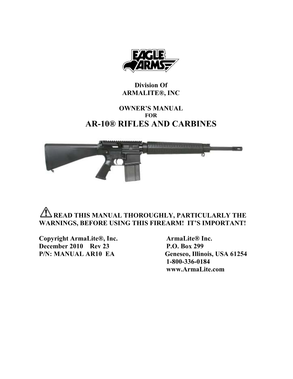 Ar-10® Rifles and Carbines