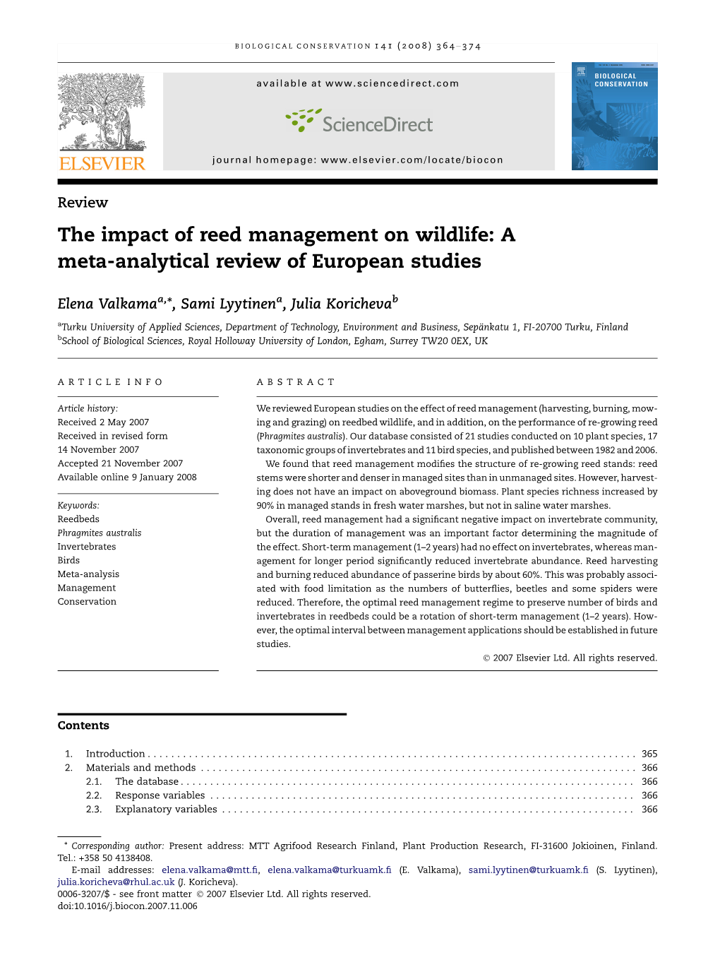 The Impact of Reed Management on Wildlife: a Meta-Analytical Review of European Studies