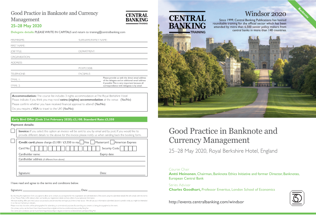 Good Practice in Banknote and Currency Management