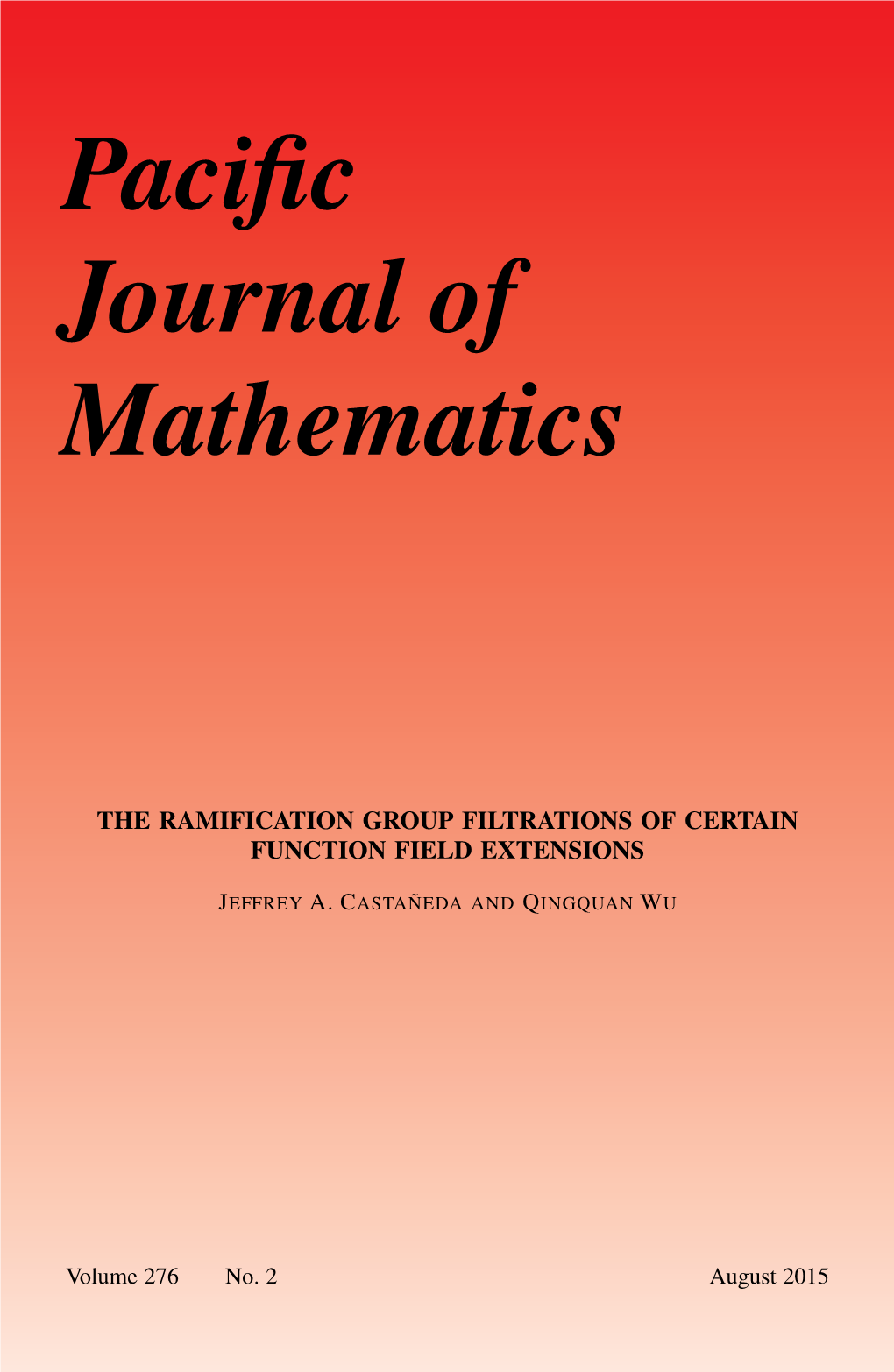 The Ramification Group Filtrations of Certain Function Field Extensions