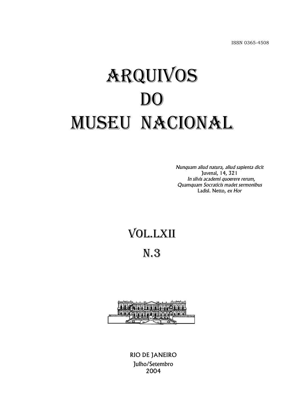 Arquivos Do Museu Nacional
