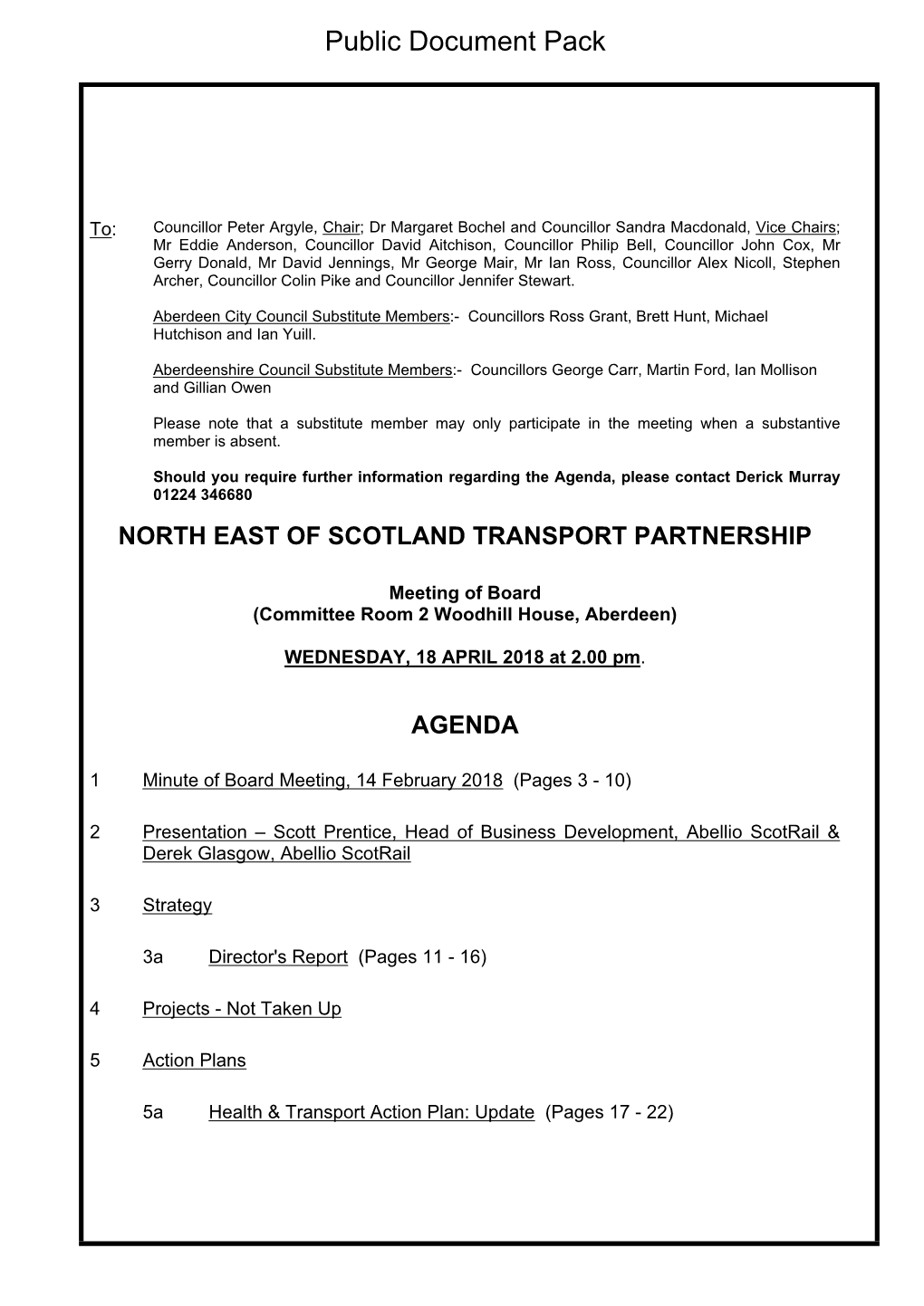 (Public Pack)Agenda Document for North East of Scotland