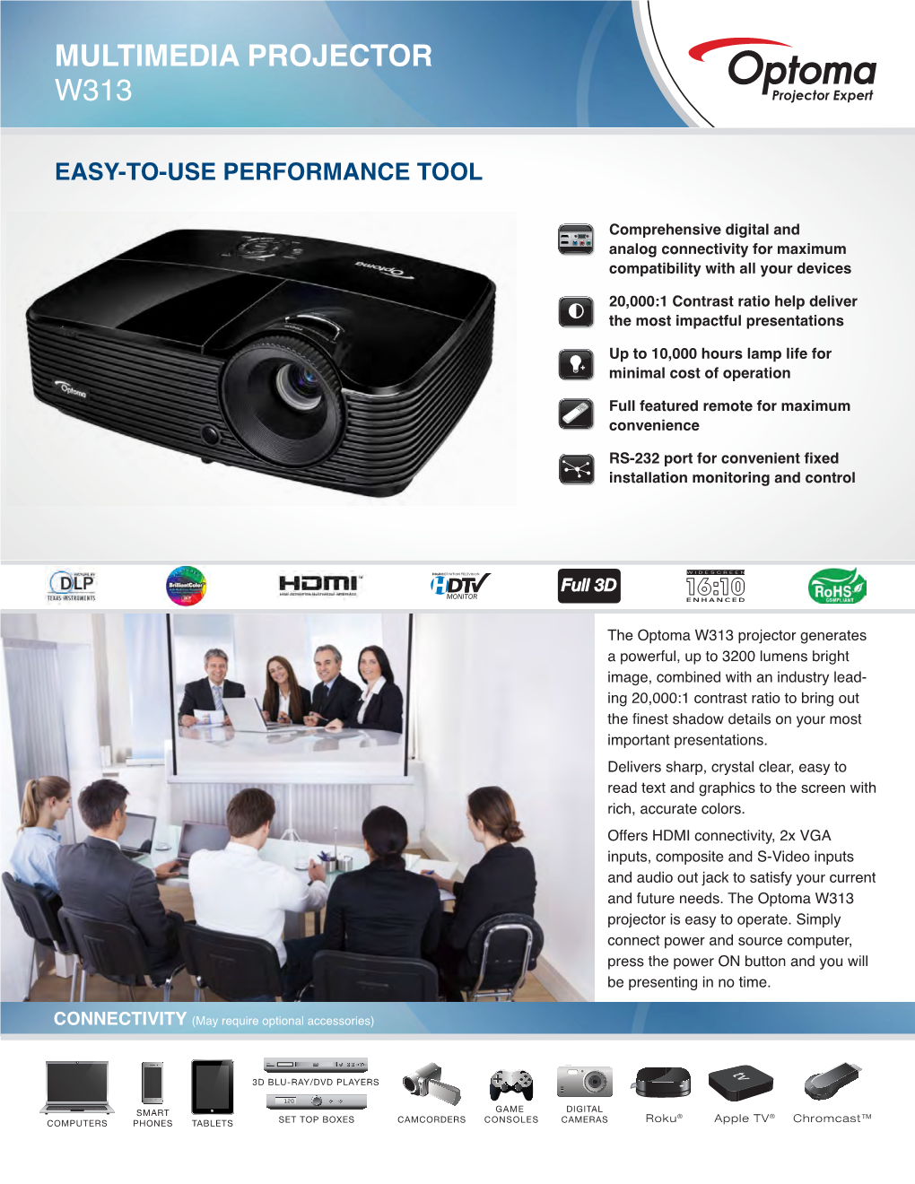 Multimedia Projector W313