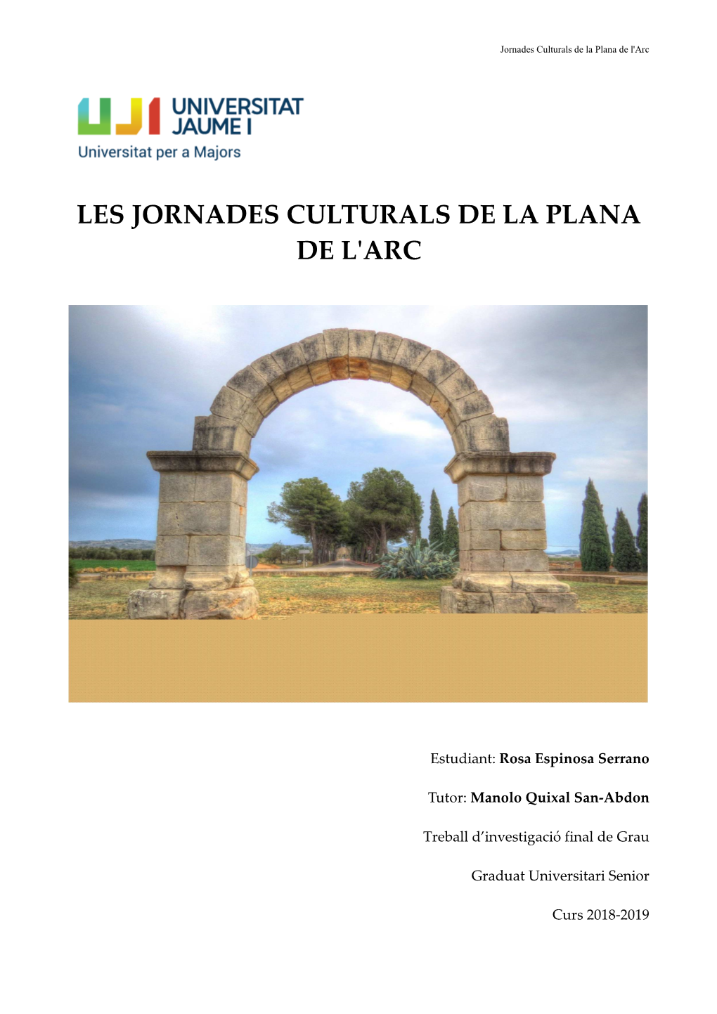 Les Jornades Culturals De La Plana De Lʹarc