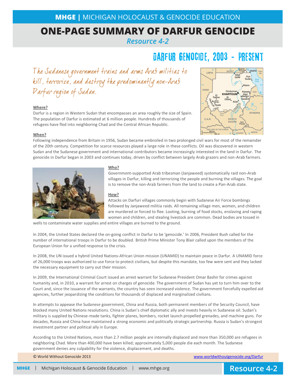 Darfur Genocide, 2003 - Present
