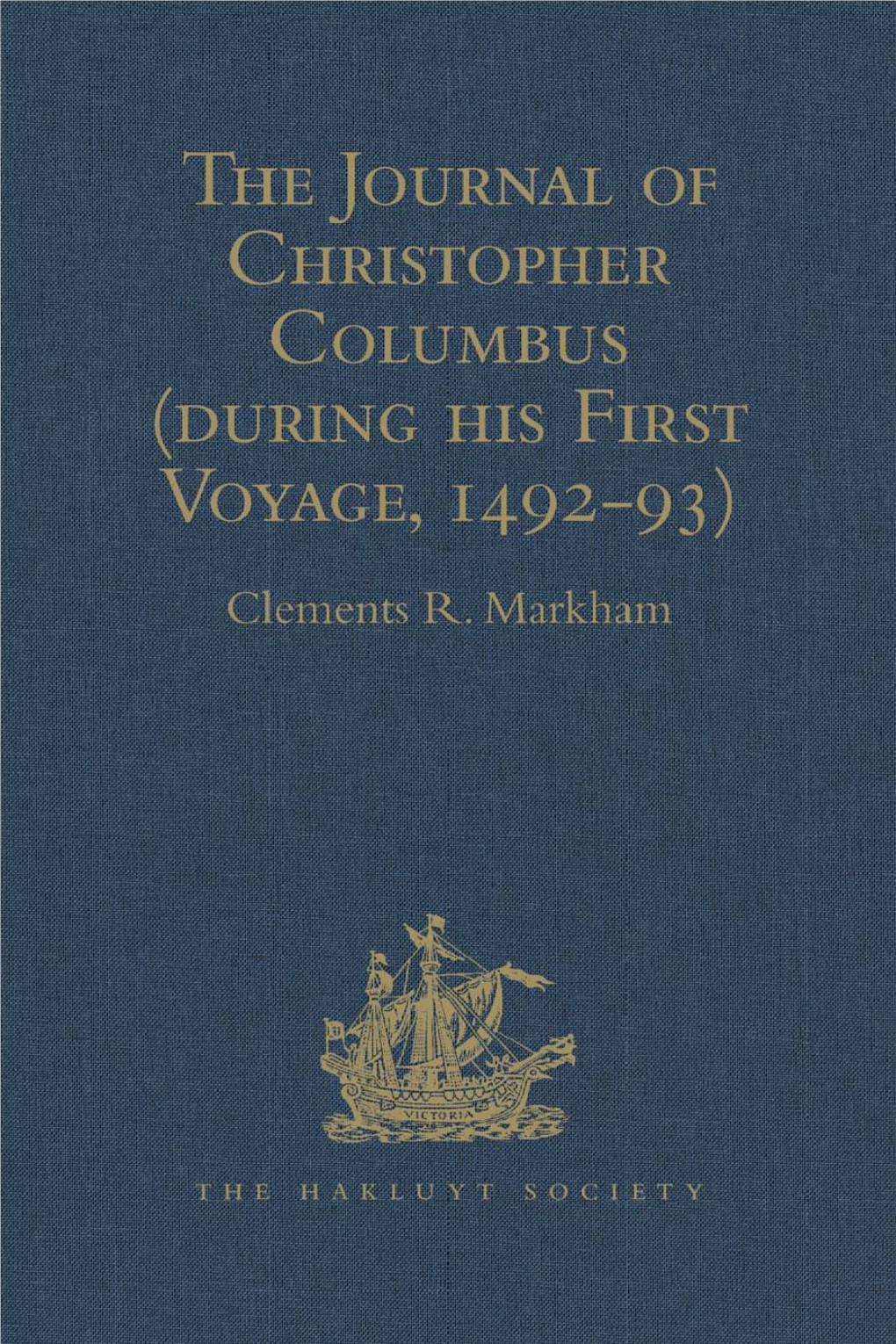 The Journal of Christopher Columbus (During His First Voyage, 1492-93)