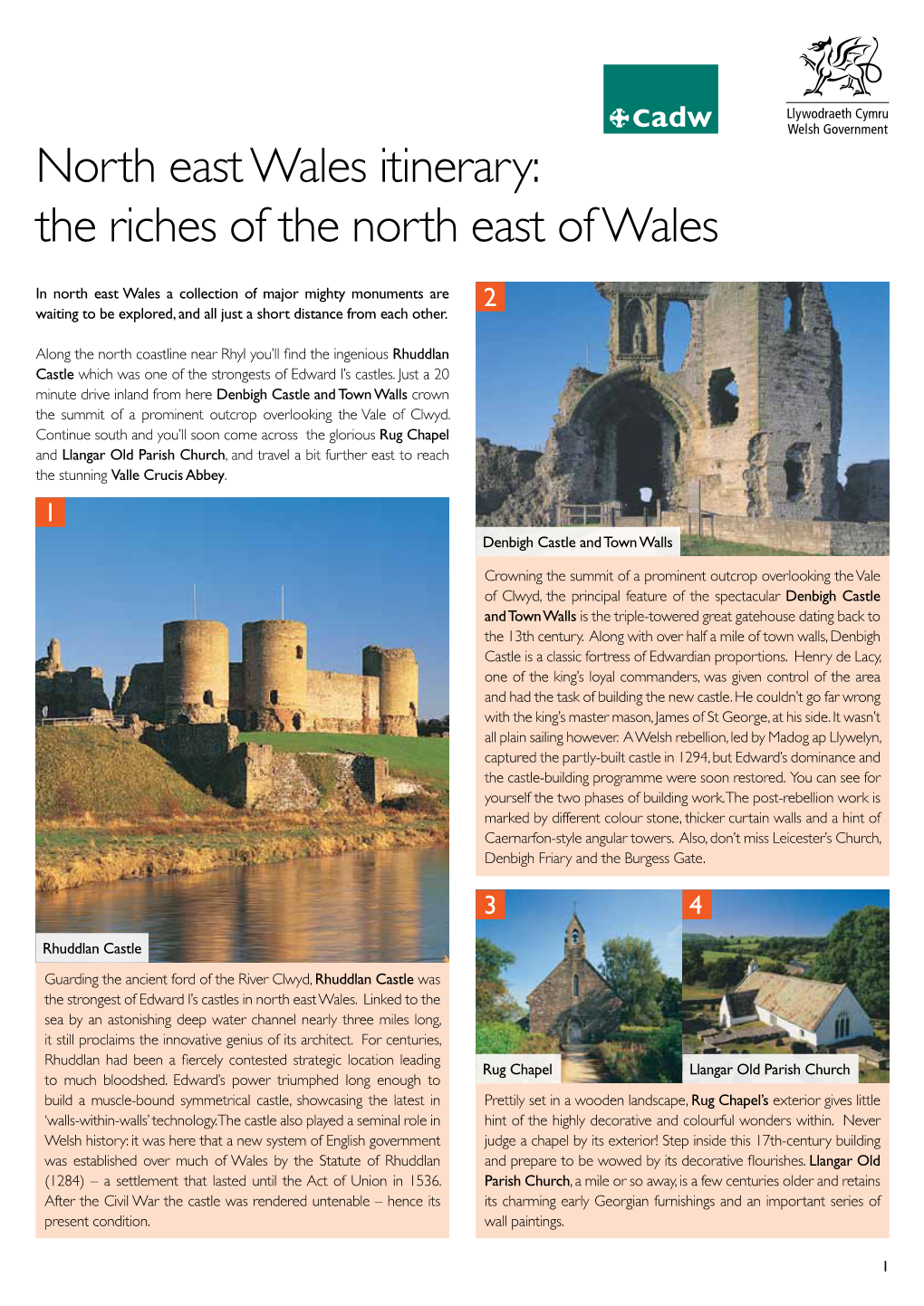 North East Wales Itinerary: the Riches of the North East of Wales