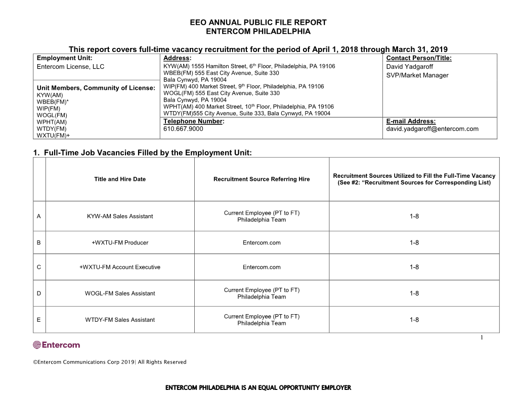 Eeo Public File Report