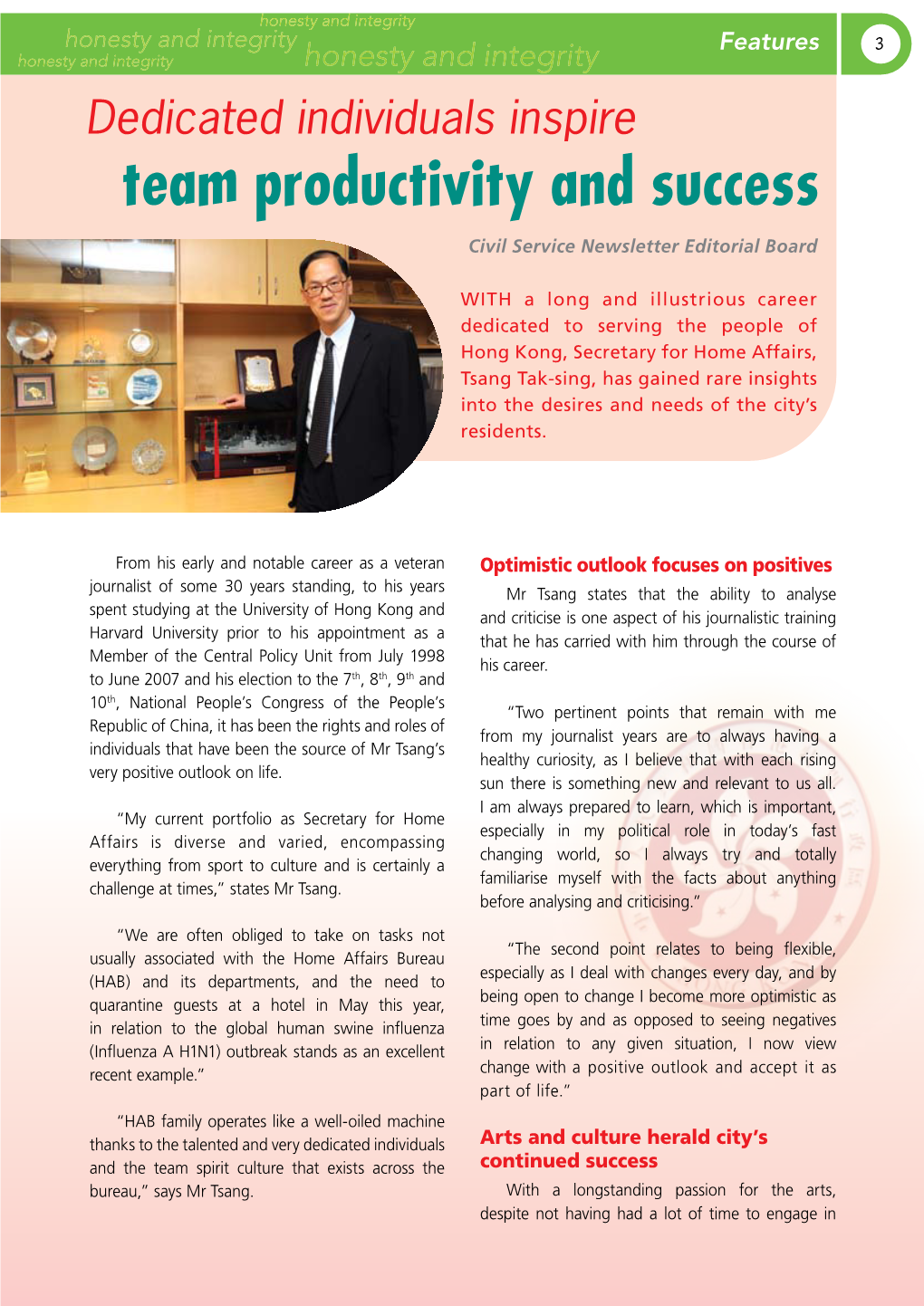 Team Productivity and Success Civil Service Newsletter Editorial Board