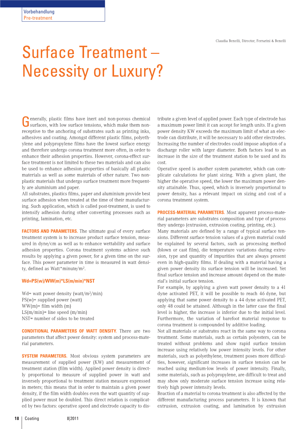 Surface Treatment – Necessity Or Luxury?