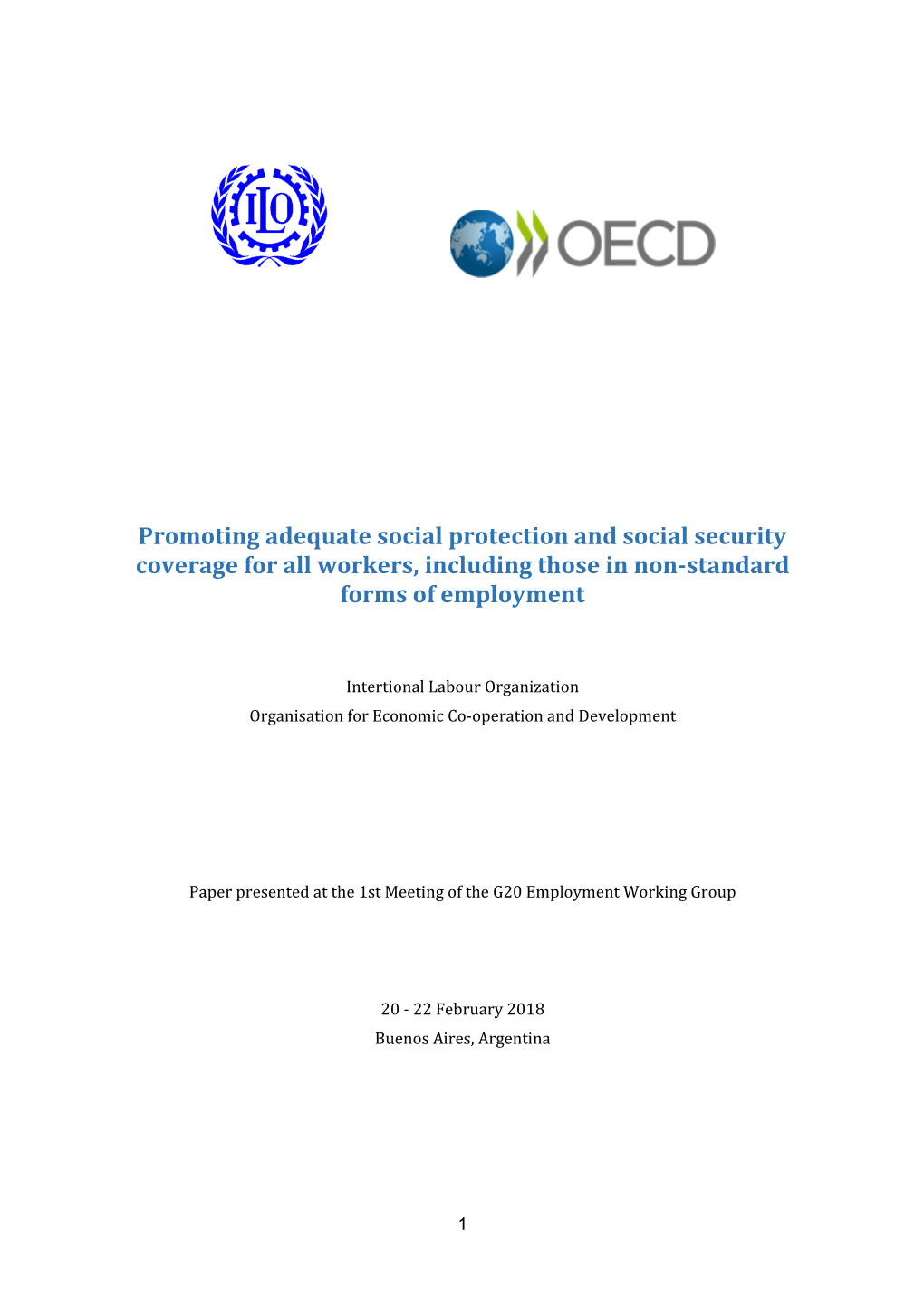 ILO & OECD – Promoting Adequate Social