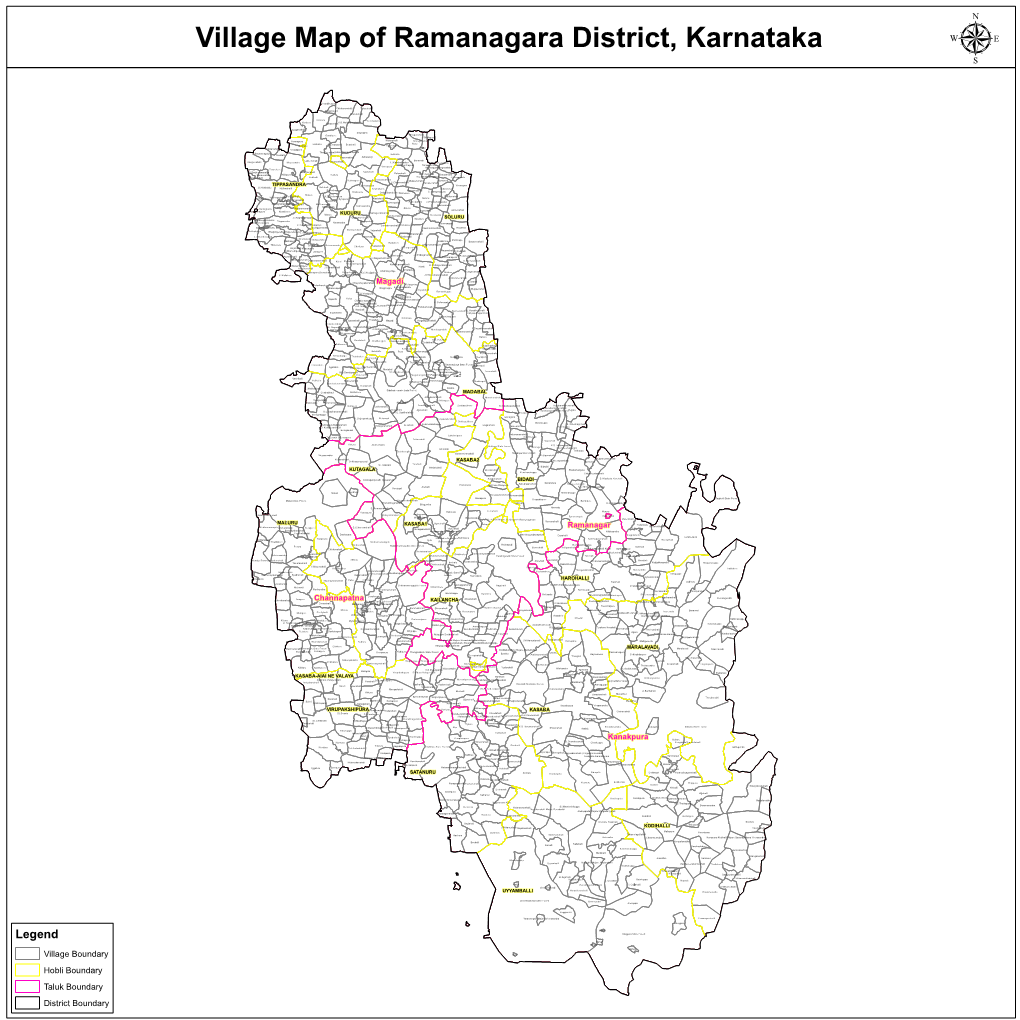 Legend Mugguru State Forest Mahalli Mahalli Mahalli Village Boundary Hyra Hobli Boundary Taluk Boundary District Boundary