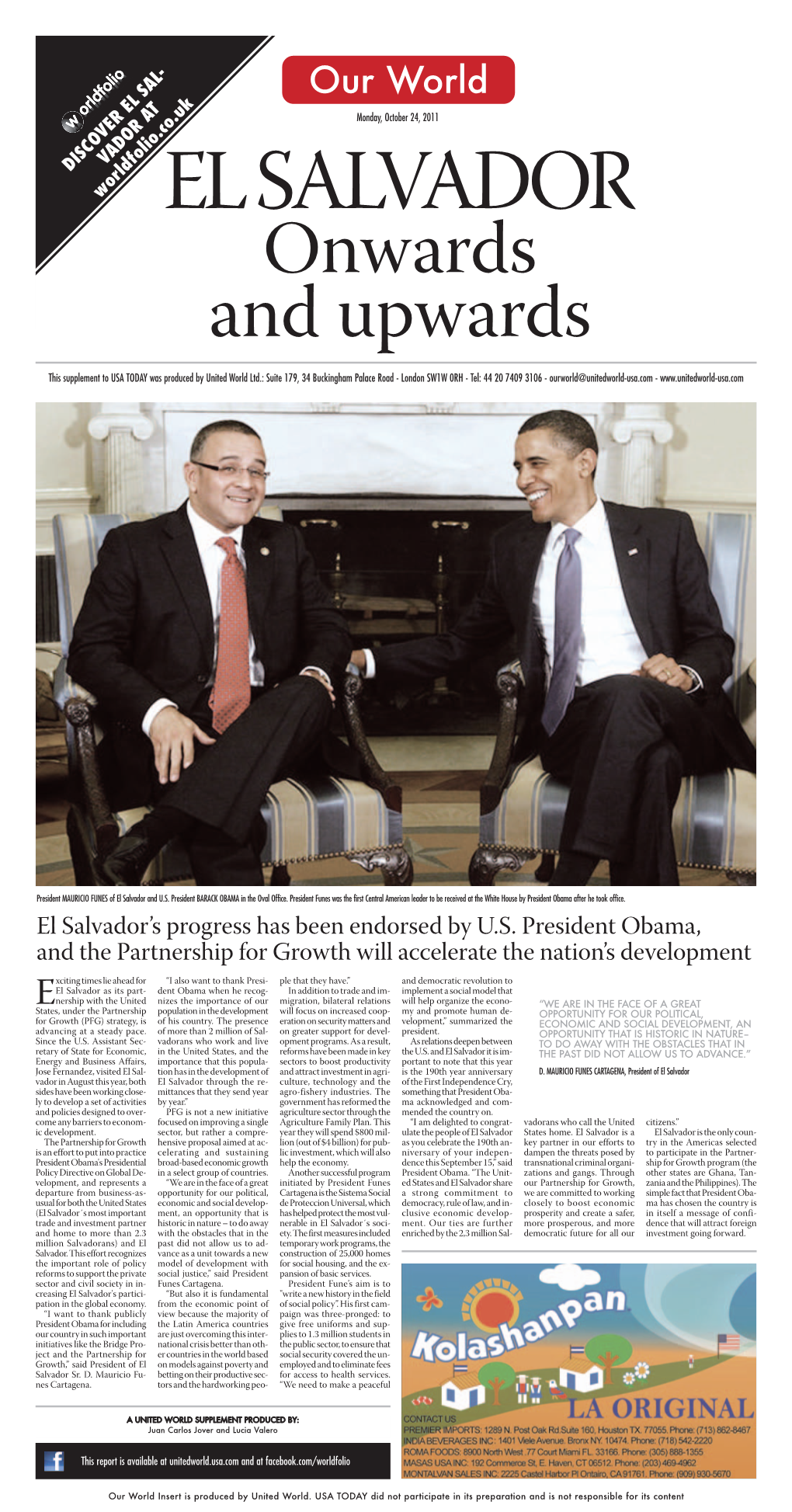 Our World Monday, October 24, 2011