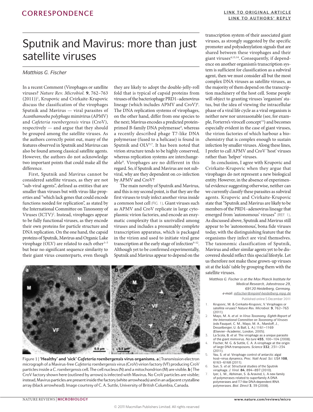 Sputnik and Mavirus: More Than Just Satellite Viruses